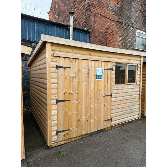 ** Ex Display ** 10 x 8 Pent Workshop Loglap ** Ex Display ** 10 x 8 Pent Workshop Loglap