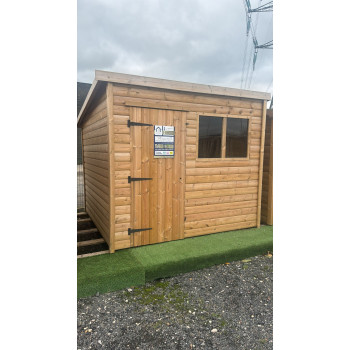 ** Ex Display ** 8 x 8 Loglap Pent Shed